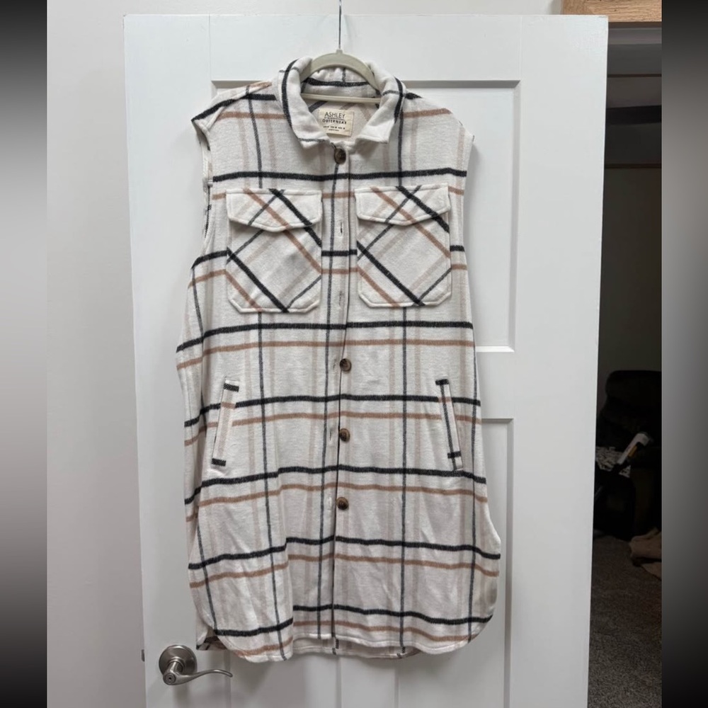 Long Plaid Vest